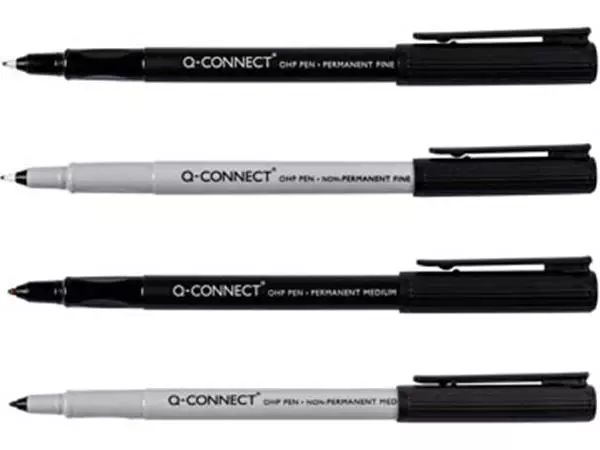 Een Q-CONNECT OHP marker, permanent, medium, zwart koop je bij Supplierz BV