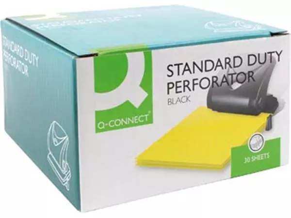 Een Q-CONNECT perforator Standard Duty, 30 blad, zwart koop je bij Supplierz BV