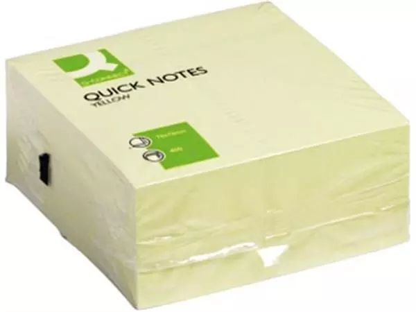 Een Q-CONNECT Quick Notes, ft 76 x 76 mm, 400 vel, geel koop je bij ShopXPress