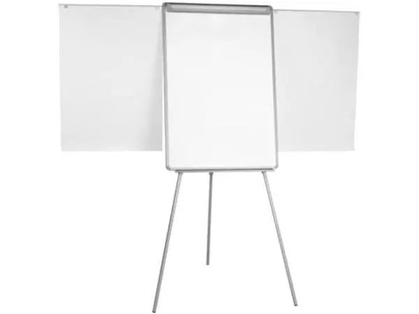 Een Q-CONNECT flipchart, magnetisch, met 2 uitschuifbare papierhouders, grijs koop je bij Supplierz BV