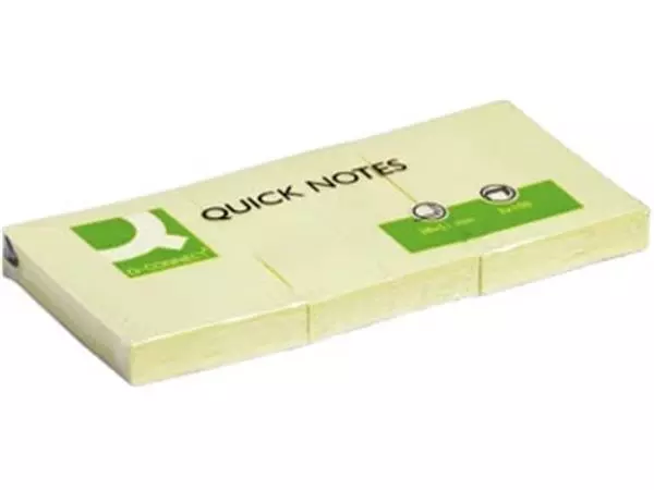 Een Q-CONNECT Quick Notes, ft 38 x 51 mm, 100 vel, pak van 3 stuks, geel koop je bij ShopXPress