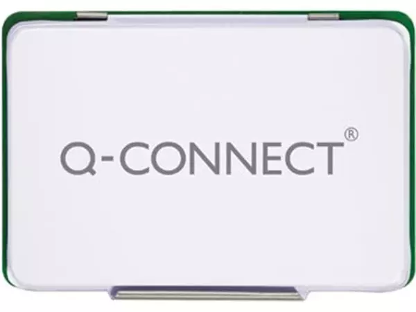 Een Q-CONNECT stempelkussen, ft 90 x 55 mm, groen koop je bij ShopXPress