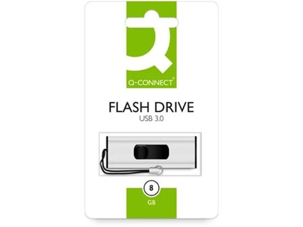 Een Q-CONNECT USB stick 3.0, zilver, 8 GB koop je bij Supplierz BV