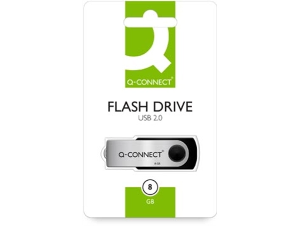 Een Q-CONNECT USB stick 2.0, zwart, 8 GB koop je bij Supplierz BV