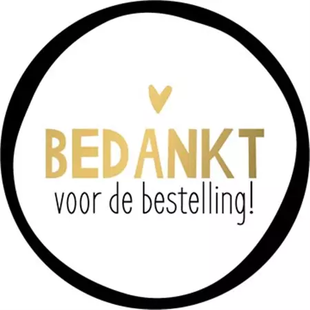 Een KP etiket "Bedankt voor de bestelling", diameter 40 mm, rol van 250 stuks koop je bij ShopXPress