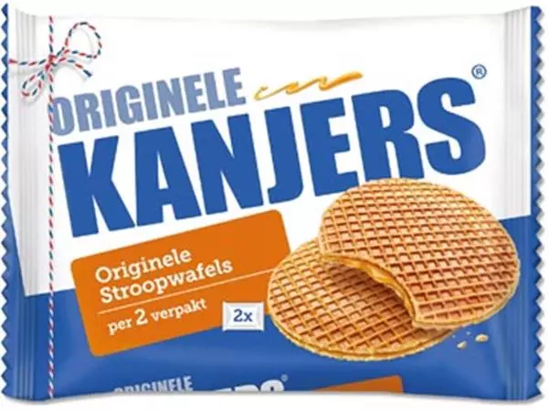 Een Kanjers stroopwafels, per 2 verpakt, 2 x 40 g koop je bij ShopXPress