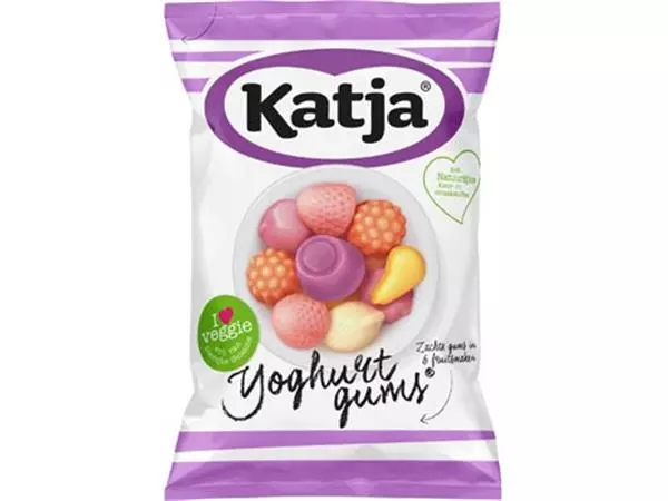 Een Katja Yoghurtgums snoep, zachte gums in 6 fruitsmaken, zak van 295 g koop je bij ShopXPress