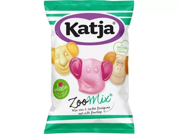 Een Katja Zoo Mix snoep, mix van 3 zachte fruitgums met echt fruitsap, zak van 255 g koop je bij ShopXPress