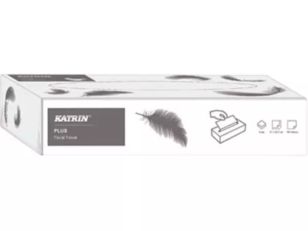 Een Katrin Plus facial tissues, 2-laags, doos van 100 vellen koop je bij ShopXPress