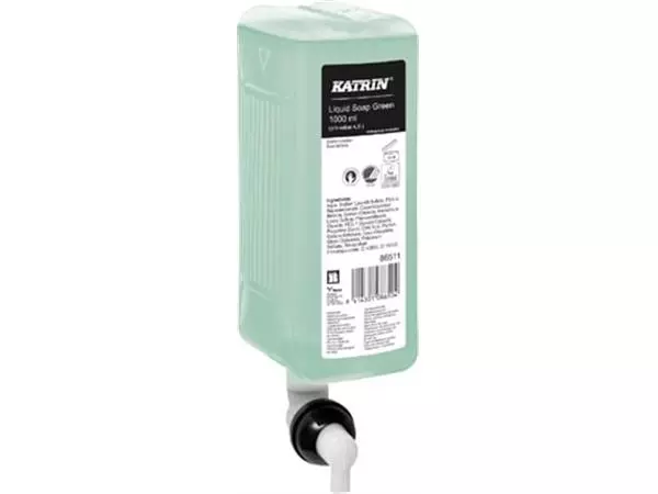 Een Katrin vloeibare zeep Green 86511, flacon van 1000 ml koop je bij ShopXPress