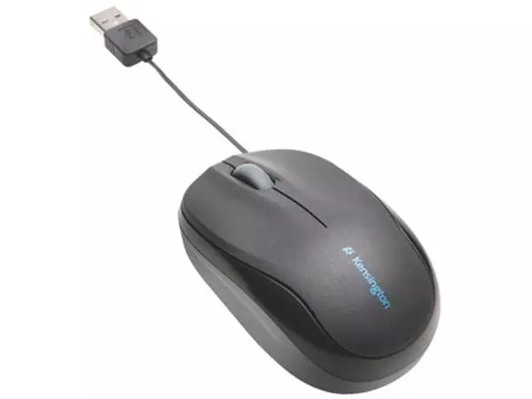 Een Kensington Pro Fit mobiele intrekbare muis, zwart koop je bij ShopXPress