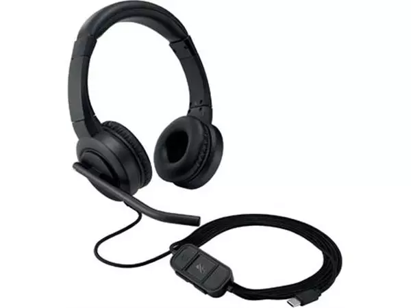 Een Kensington USB-C Headset H1000, On-Ear, zwart koop je bij ShopXPress