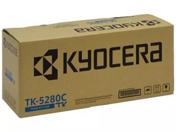 Een Kyocera toner TK-5280, 11.000 pagina's, OEM 1T02TWCNL0, cyaan koop je bij ShopXPress