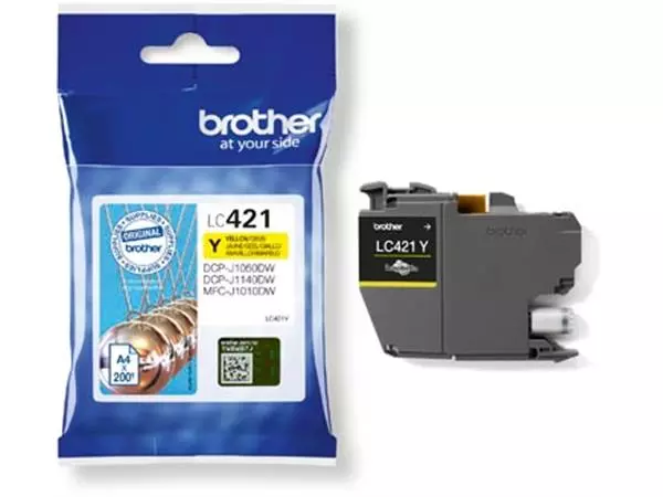 Sie können einen Brother inktcartridge, 200 pagina's, OEM LC-421Y, geel bei Supplierz BV kaufen