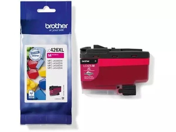 Een Brother inktcartridge, 5.000 pagina's, OEM LC-426XLM, magenta koop je bij ShopXPress