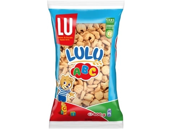 Een LU letterkoekjes Lulu ABC, zak van 400 g koop je bij ShopXPress