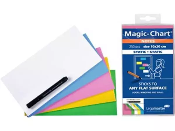 Een Legamaster Magic-Chart notes, 250 vel, ft 10 x 20 cm, assorti koop je bij ShopXPress