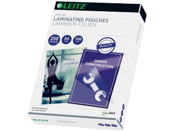 Een Leitz Eva lamineerhoes ft A4, 500 micron (2 x 250 micron), pak van 100 stuks koop je bij ShopXPress