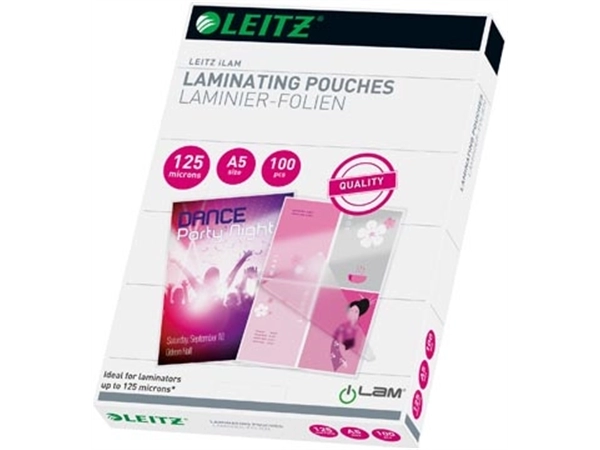 Een Leitz Eva lamineerhoes ft A5, 250 micron (2 x 125 micron), pak van 100 stuks koop je bij ShopXPress