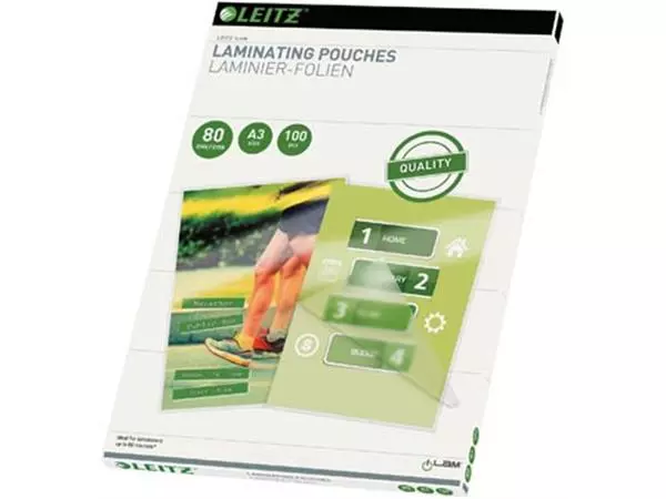 Een Leitz Ilam lamineerhoes ft A3, 160 micron (2 x 80 micron), pak van 100 stuks koop je bij ShopXPress