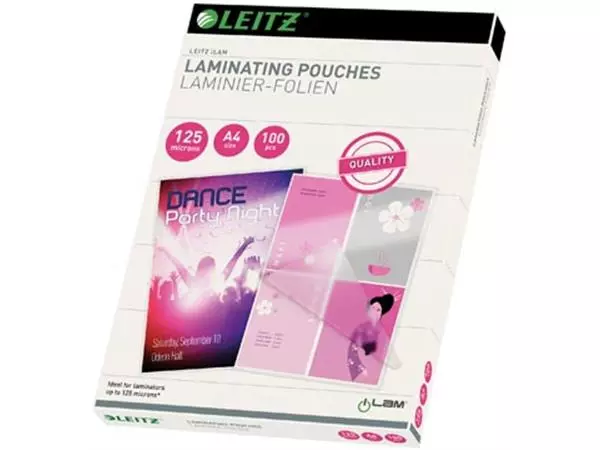 Een Leitz Ilam lamineerhoes ft A4, 250 micron (2 x 125 micron), pak van 100 stuks koop je bij ShopXPress