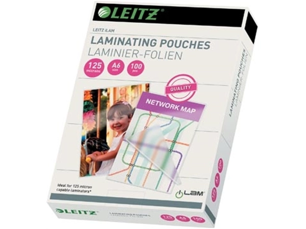 Een Leitz Ilam lamineerhoes ft A6, 250 micron (2 x 125 micron), pak van 100 stuks koop je bij ShopXPress