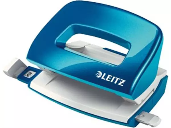 Een Leitz NeXXt WOW Mini perforator, 10 blad, blauw koop je bij ShopXPress