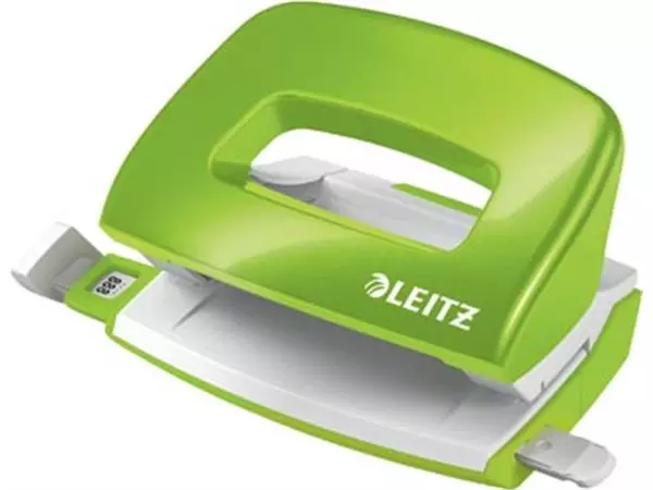 Een Leitz NeXXt WOW Mini perforator, 10 blad, groen koop je bij ShopXPress