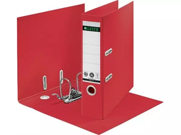 Een Leitz Recycle 180° ordner, rug van 8 cm, rood koop je bij ShopXPress