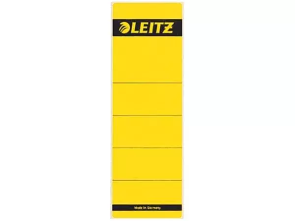 Een Leitz rugetiketten, zelfklevend, ft 6,1 x 19,1 cm, pak van 10 stuks, geel koop je bij ShopXPress