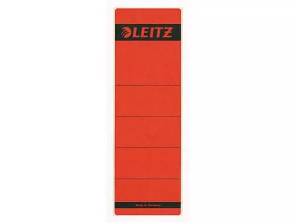 Een Leitz rugetiketten, zelfklevend, ft 6,1 x 19,1 cm, pak van 10 stuks, rood koop je bij ShopXPress