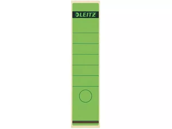 Een Leitz rugetiketten, zelfklevend, ft 6,1 x 28,5 cm, pak van 10 stuks, groen koop je bij ShopXPress