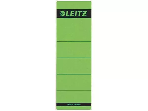 Een Leitz rugetiketten, zelfklevend, ft 6,1 x 19,1 cm, pak van 10 stuks, groen koop je bij ShopXPress