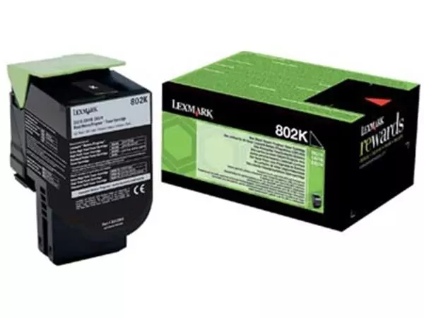 Een Lexmark Return Program toner 802, 1.000 pagina's, OEM 80C20K0, zwart koop je bij ShopXPress