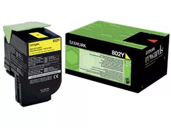 Een Lexmark Return Program toner 802, 1.000 pagina's, OEM 80C20Y0, geel koop je bij ShopXPress