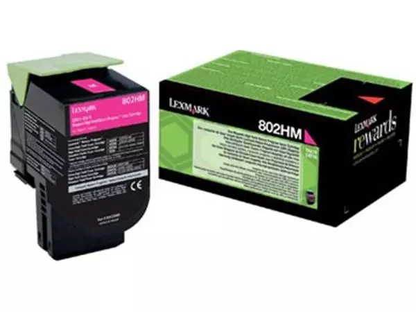 Een Lexmark Return Program toner 802, 3.000 pagina's, OEM 80C2HM0, magenta koop je bij ShopXPress