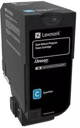 Een Lexmark Return Program toner CS72x, 3.000 pagina's, OEM 74C20C0, cyaan koop je bij ShopXPress