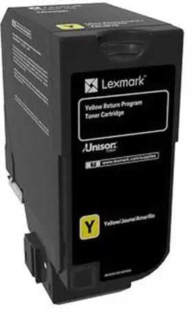 Een Lexmark Return Program toner CS72x, 3.000 pagina's, OEM 74C20Y0, geel koop je bij ShopXPress