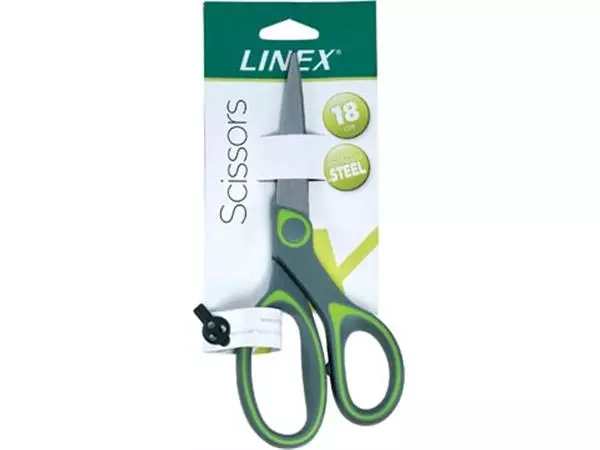 Een Linex schaar 17,5 cm, groen, op blister koop je bij ShopXPress