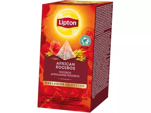Een Lipton thee Exclusive Selection, Afrikaanse Rooibos, doos van 25 zakjes koop je bij ShopXPress