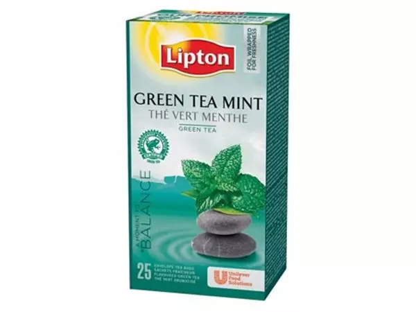 Een Lipton thee, Green Tea Mint, pak van 25 zakjes koop je bij ShopXPress