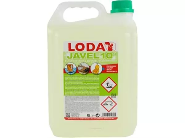 Een Loda Javel 10° bleekwater, groen, bidon van 5 l koop je bij ShopXPress