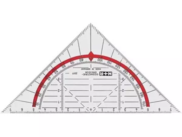 Een M+R geodriehoek, 16 cm koop je bij ShopXPress