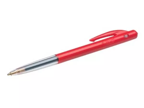 Een Bic balpen M10 Clic schrijfbreedte 0,4 mm, medium punt, rood koop je bij ShopXPress