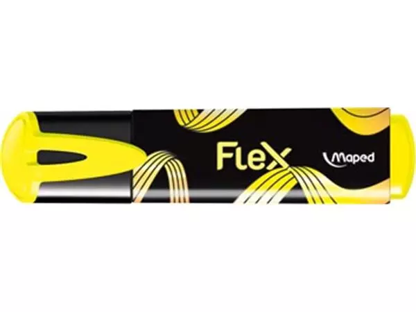 Een Maped Fluo'Peps Flex markeerstift, geel, doos van 12 stuks koop je bij ShopXPress