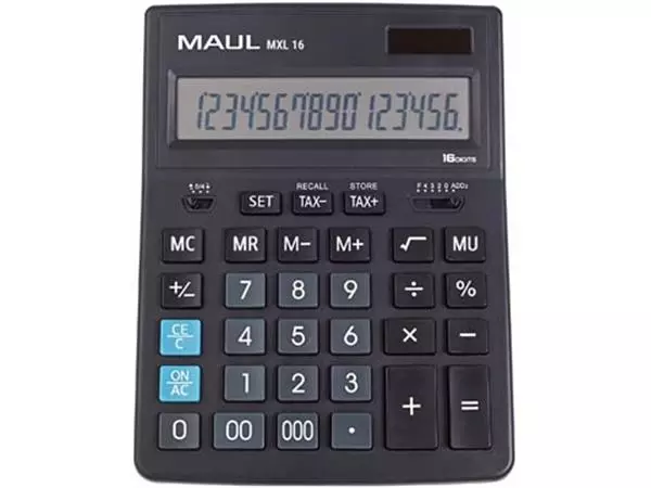 Een MAUL bureaurekenmachine MXL 16, zwart koop je bij ShopXPress