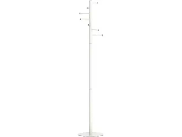 Een MAUL kapstok Caurus metaal, hoogte 177 cm, 7 ophangrails, wit RAL9010 koop je bij ShopXPress