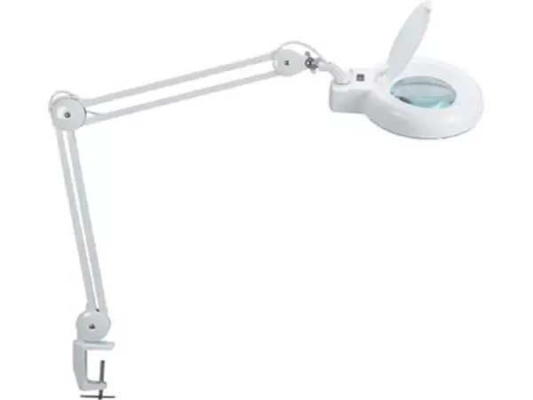 Een MAUL loeplamp LED Viso met tafelklem 6.3cm, armlengte 2x31cm, 3 dioptrielens, opp 144cm2, wit koop je bij ShopXPress