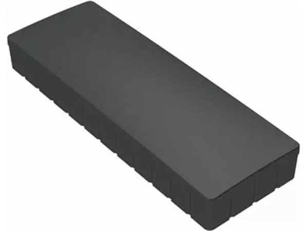 Een MAUL magneet Solid, rechthoek 54x19 mm, trekkracht 1 kg, doos van 10 stuks, zwart koop je bij ShopXPress