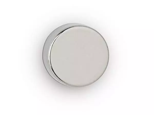 Een MAUL neodymium schijfmagneet Ø12x3mm 2,5kg blister 10 zilver, whitebord koop je bij ShopXPress